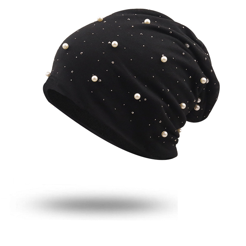 铆钉帽子男潮春秋薄款头巾帽冷帽包头帽套头帽冬天保暖堆堆帽女士