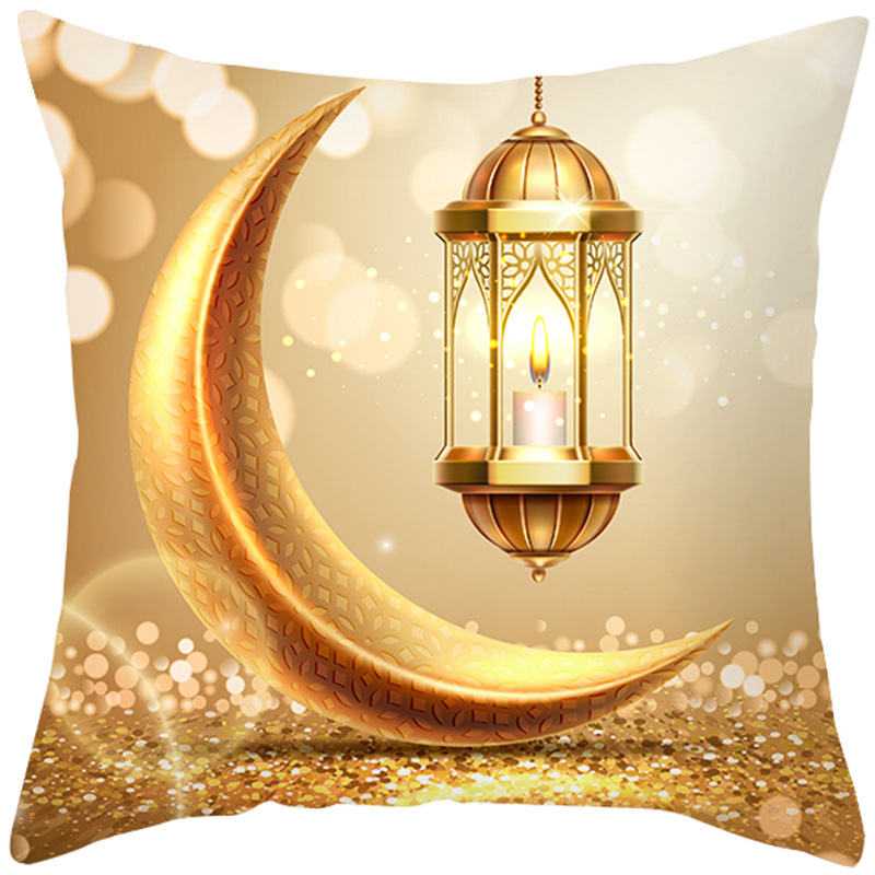 Cross-Border Ethnic Festival Pillow Cover Golden Moon Amazon Home Pillow Living Room Sofa and Bedside Cushion Cover