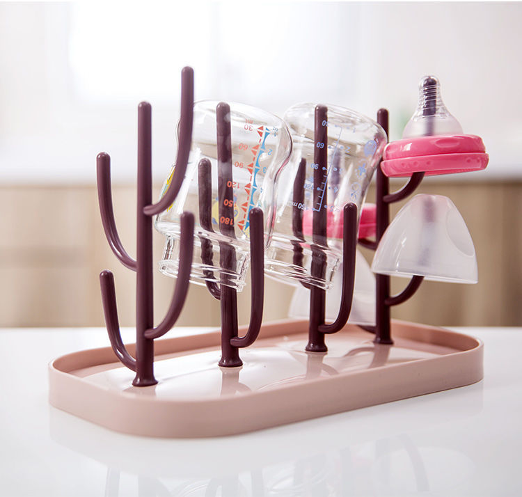 厂家直销婴儿树形奶瓶晾干架干燥架沥水架防尘晾奶瓶架子晾晒水杯