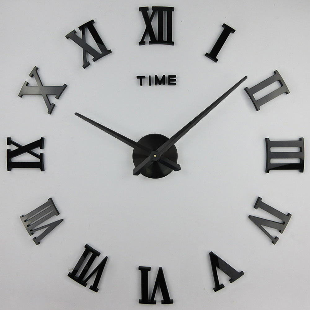 欧式创意客厅挂钟罗马数字钟表家用简约diy clock石英时钟挂表大