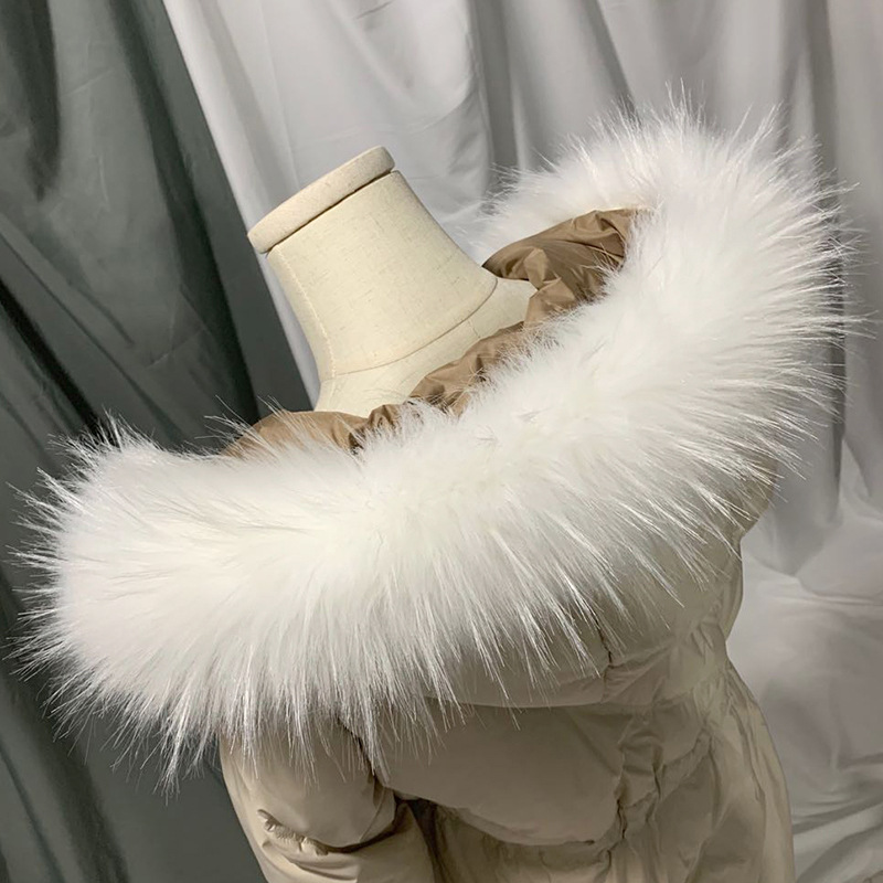 毛领单卖仿真狐狸毛貉子毛毛羽绒服假领通用大衣现货仿皮草装围巾