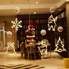 圣诞节装饰品爬绳圣诞老人场景布置创意小挂饰圣诞树挂件发光氛围