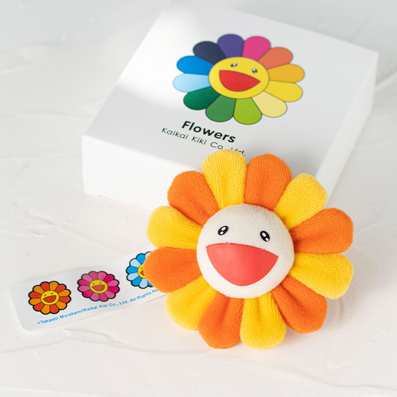 七彩毛绒太阳花胸针花花明星同款笑脸徽章别针包包服装挂件配饰