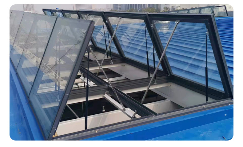 建筑通风天窗气楼排烟天窗 屋顶降温通风电动采光排烟通风机天窗