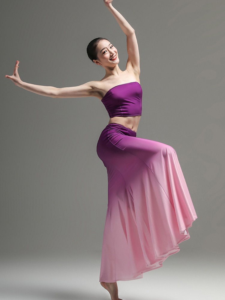 傣族风格裙子女裙简约表演演出渐变日常傣服装民族舞云之南旅游