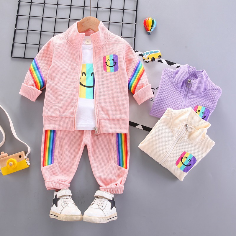 儿童春秋套装2022新款洋气女宝宝外套1一3岁婴幼儿春装分体外出服