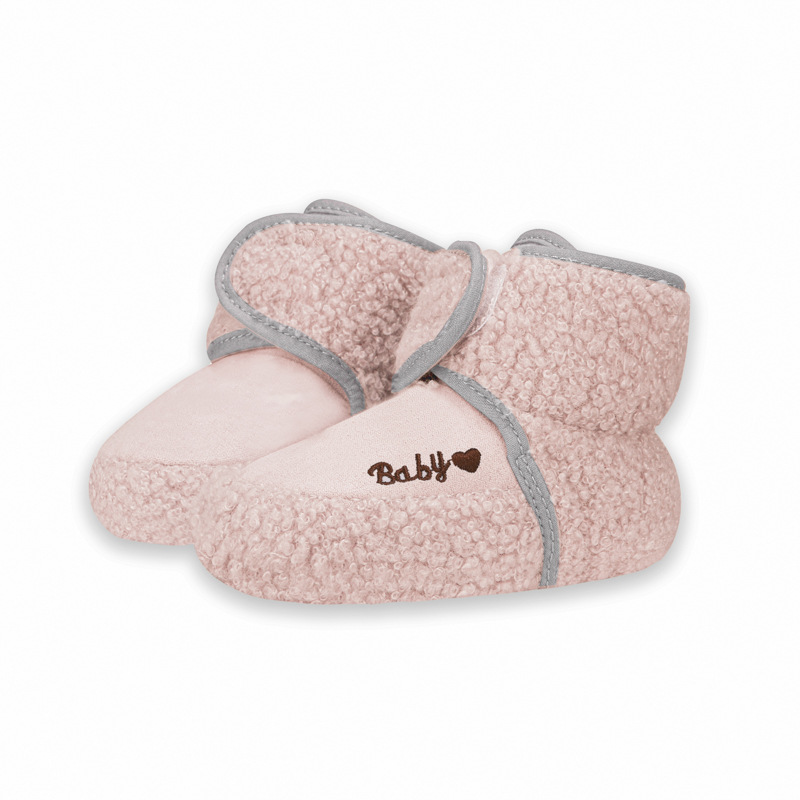 Winter Baby Toddler Shoes 0 to 1 Year Old Cotton Shoes Warm with Velvet Snow Boots Pre-School Shoes Anti-Slip