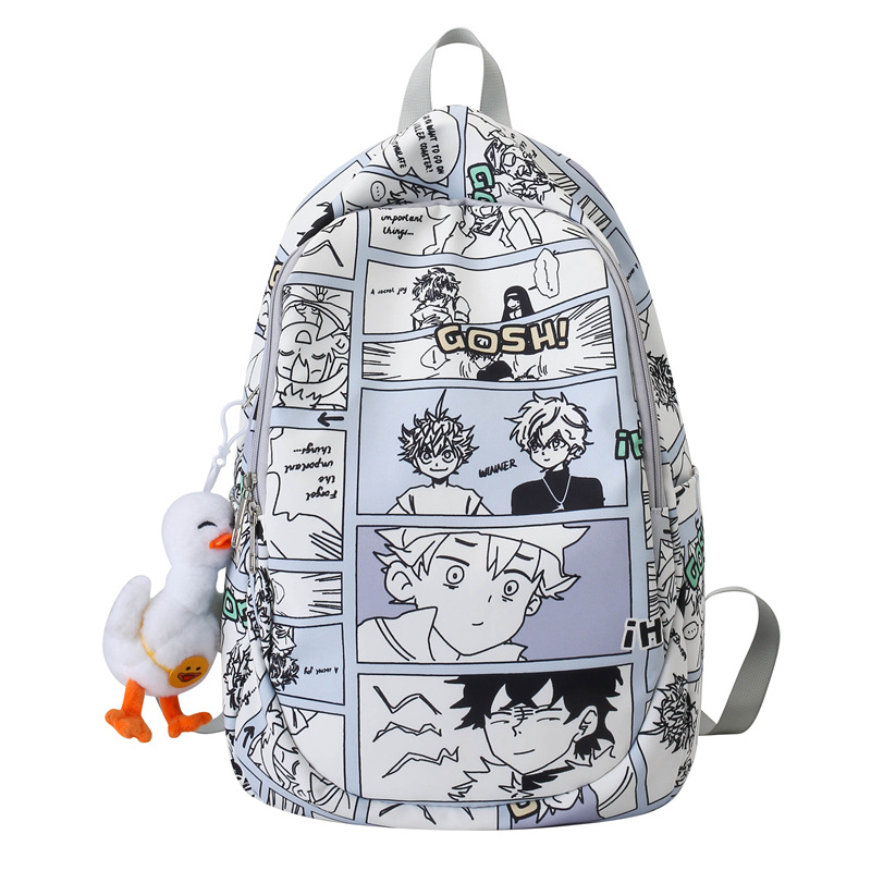 Personalized Daily Graffiti Boys and Girls Campus All-Match Ins Trendy Cool Japanese Junior High School High School and College Student Backpack