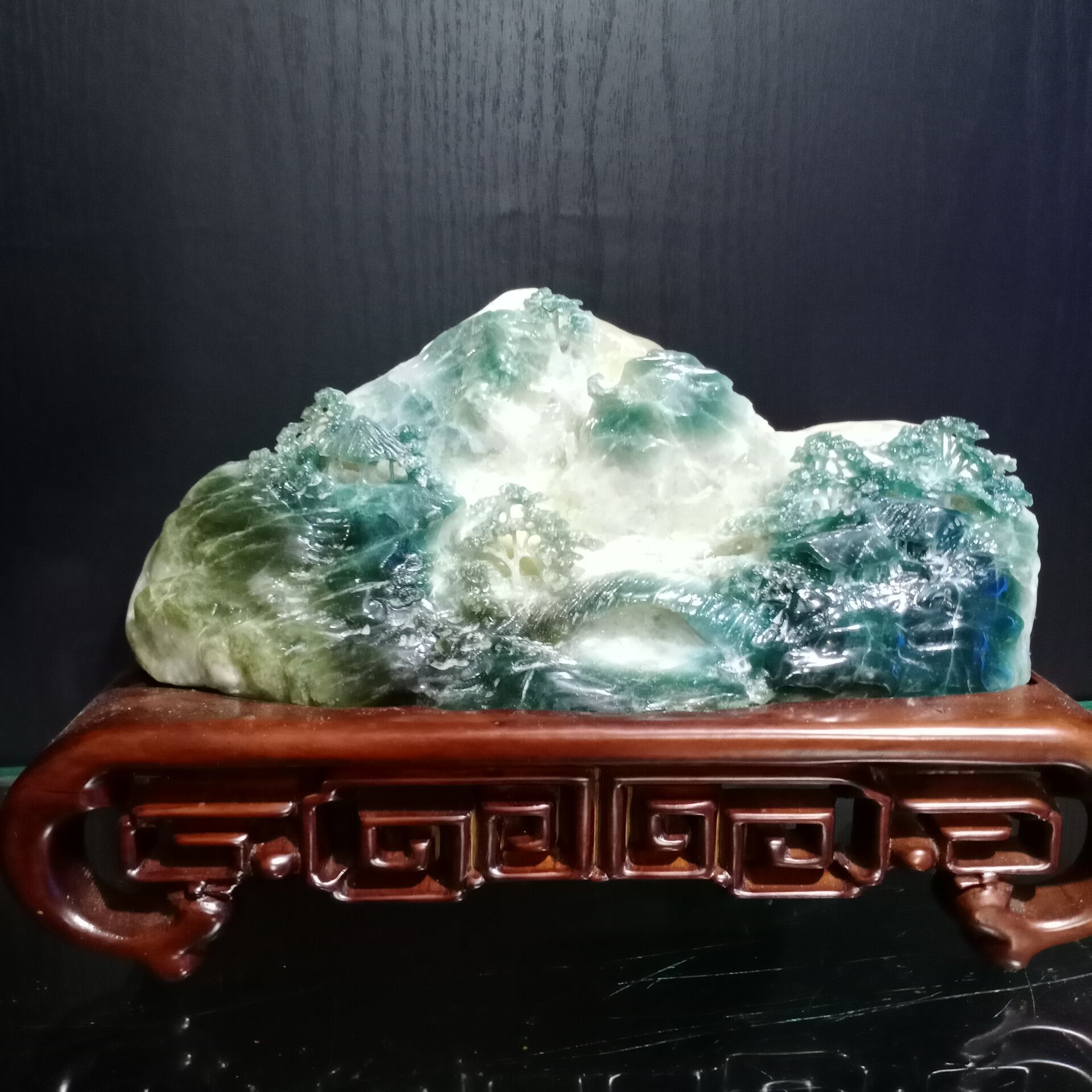 玉石摆件山水乔迁办公室家居客厅酒柜装饰开业玄关源头工厂直供