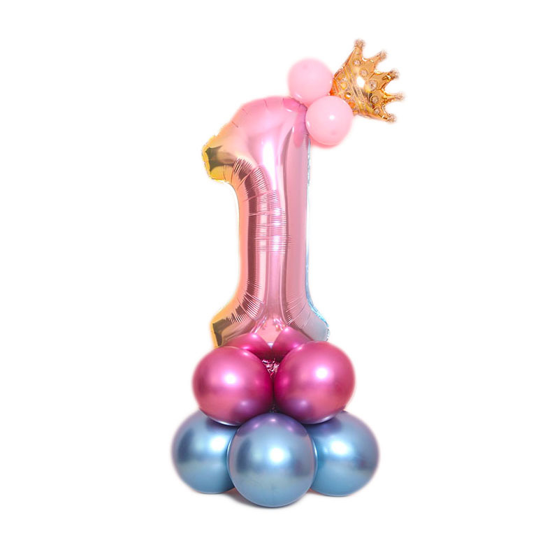 【包 装】:opp袋包装 【包 括】:铝膜气球1个;乳胶气球12个;皇冠气球1