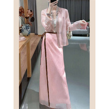 今年流行爆款新中式女装盐系高级感御姐气质女神范小香风粉色套装