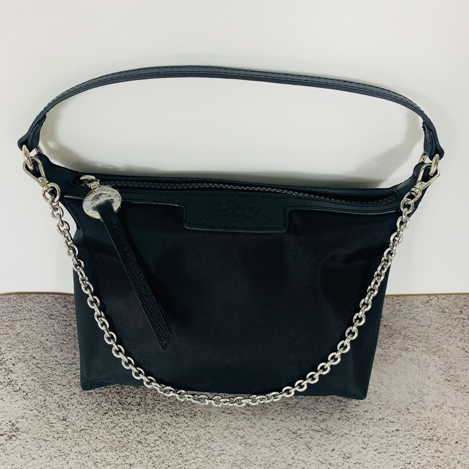 龙骧腋下包手提链条包头层牛皮尼龙防水小方包单肩包开团一件代发