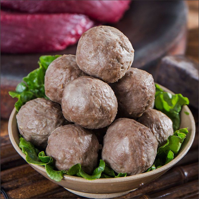 麻辣烫食材潮汕牛肉丸牛筋丸汕头手打火锅烧烤丸子亚马逊跨境批发