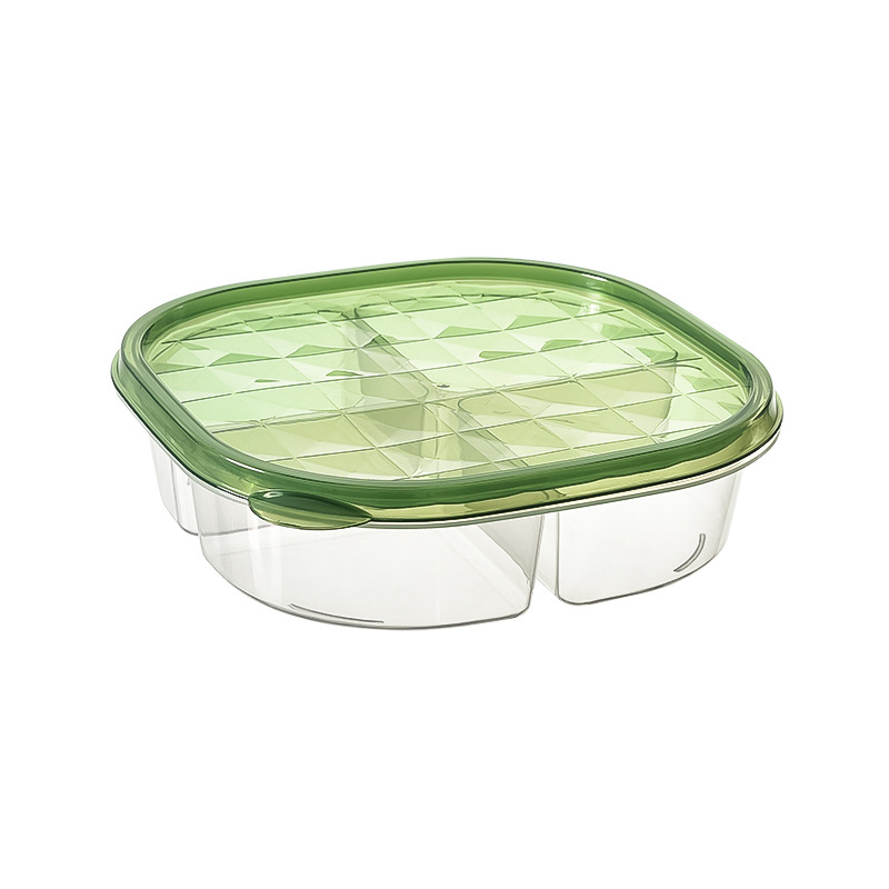 Food Storage Box Grain and Fruit Classification Box Refrigerator Storage Box Anti-Odor Crisper Four-Compartment Crisper