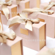小红书结婚订婚礼盒绒面丝带高级感喜糖盒子伴娘开业公司伴手空盒