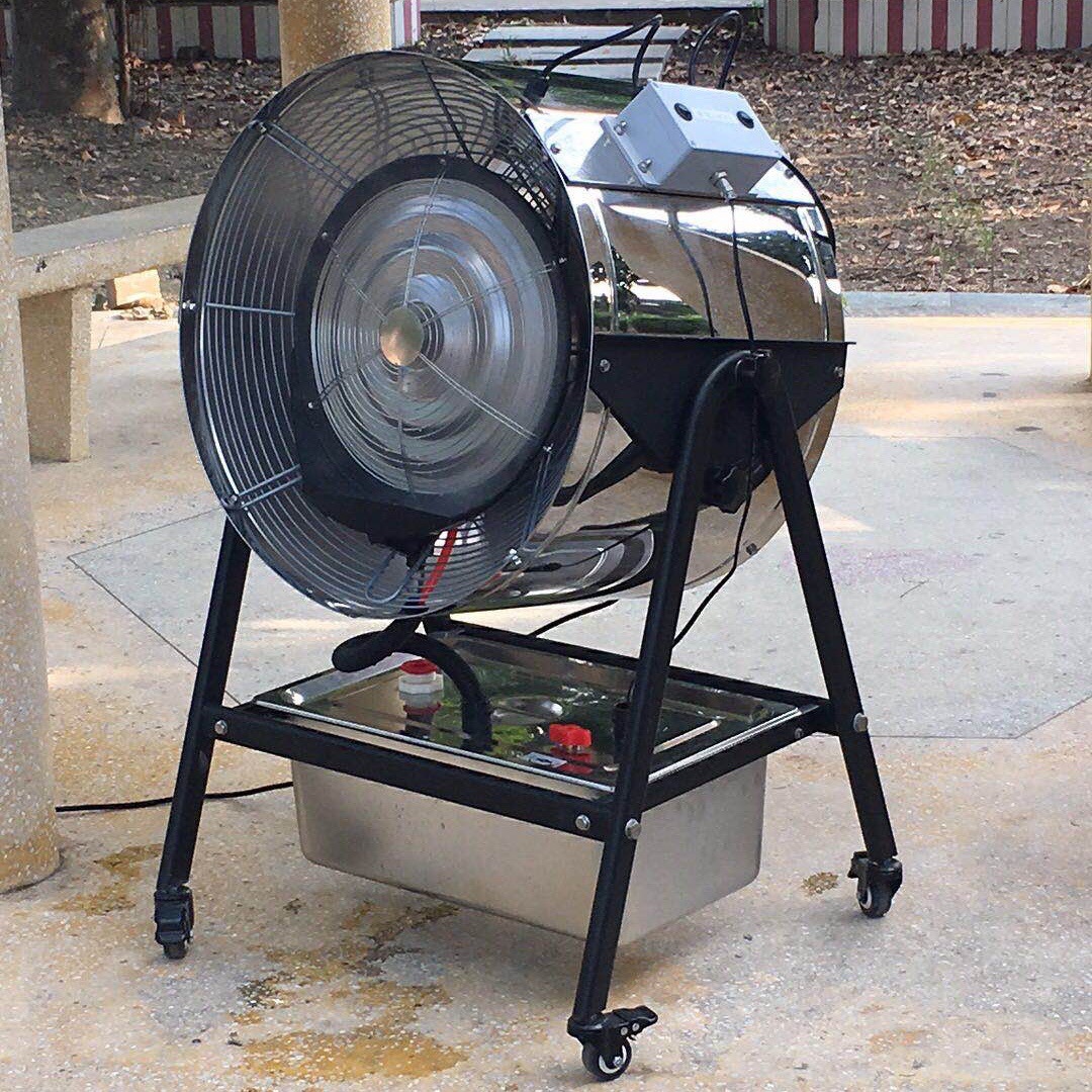 车间大雾岗位工业电风扇降温风机厂房加湿器离心式加水雾化喷雾机