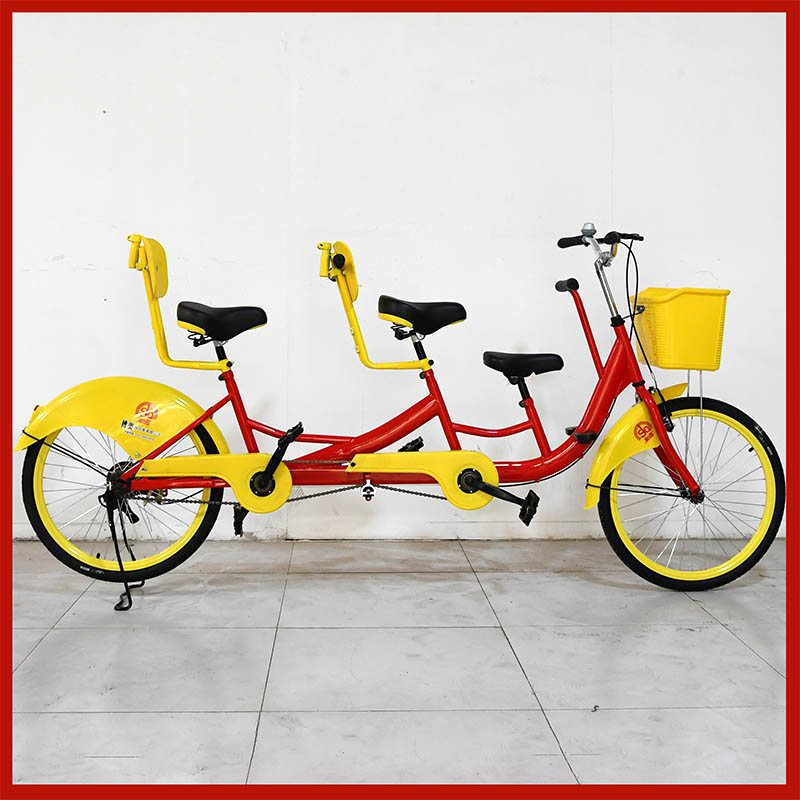 双人自行车 两人骑折叠母子自行车情侣定 制小孩车旅游观光车广场