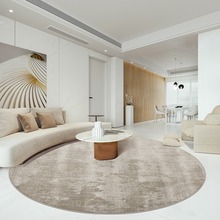 灰色圆形地毯客厅简约风高级感卧室床边毯梳妆台衣帽间地毯北欧