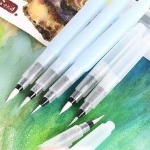 日本自来水笔毛笔固体水彩大容量储水毛笔水毛笔水彩画笔