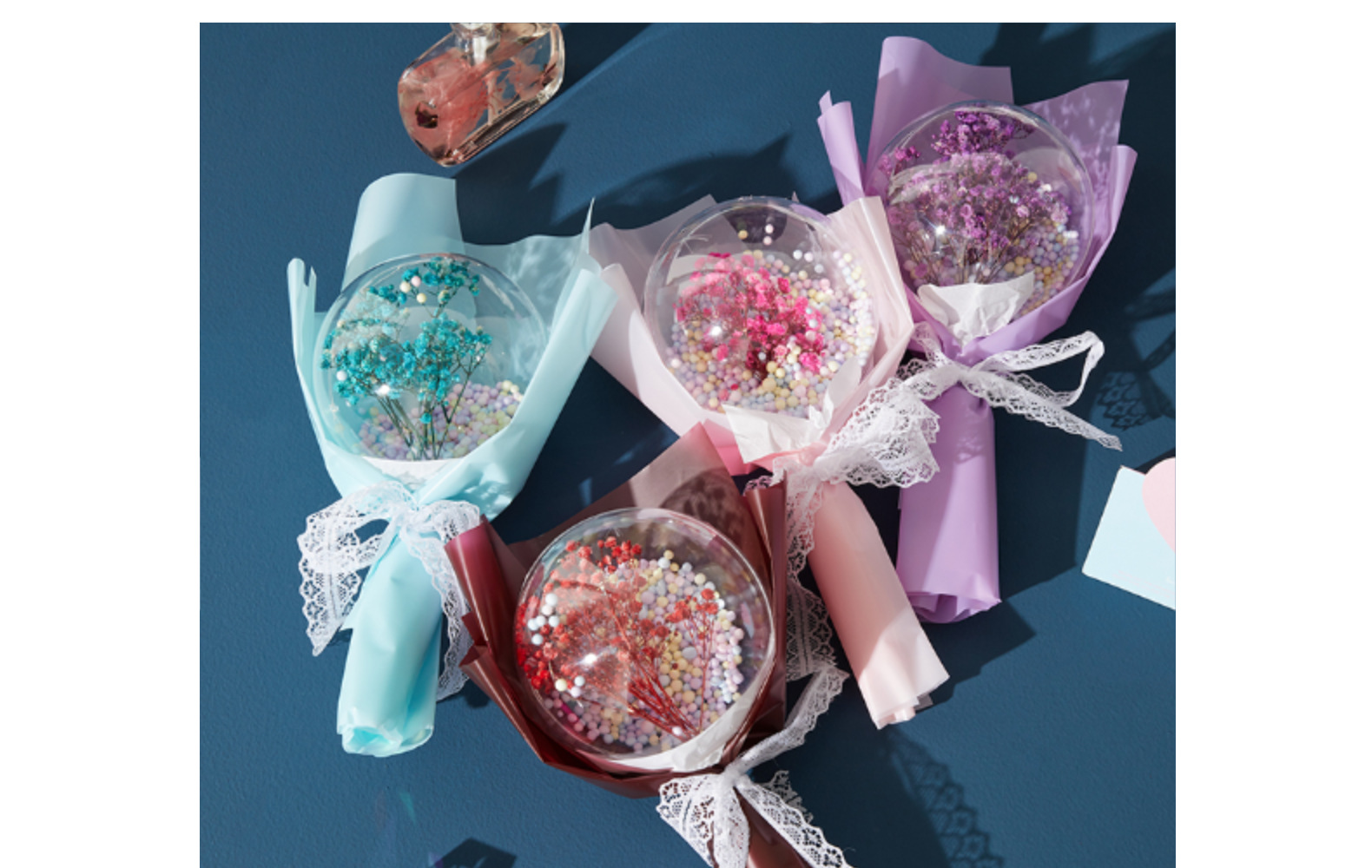 网红满天星花束亚克力波波球七夕礼品母亲节礼物商超赠品平安夜