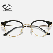 新款时尚韩版GM男款女士小红书网红同款透明防蓝光眼镜框glasses