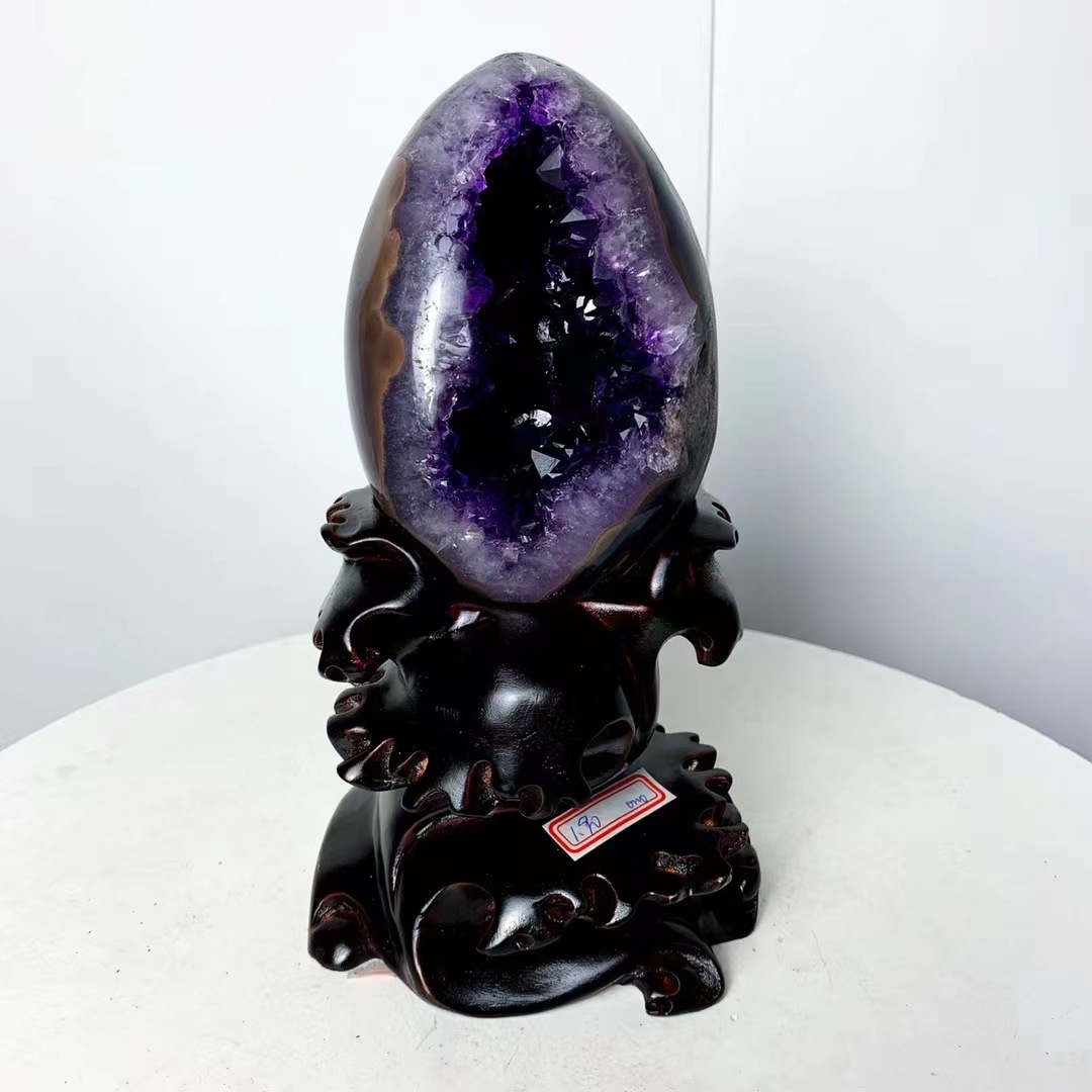 0成交1421千克厂家批发天然紫晶洞摆件聚宝盆紫水晶簇巴西乌拉圭原石