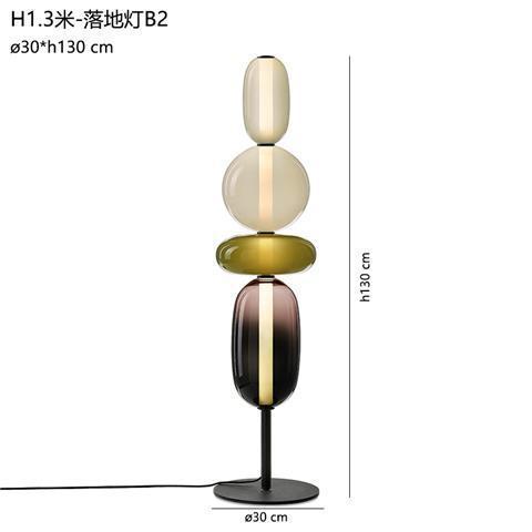 Nordic Light Luxury Glass Bedside Table Lamp Design Sense Artistic Living Room Bedroom Sofa Edge Creative Showroom Floor Lamp