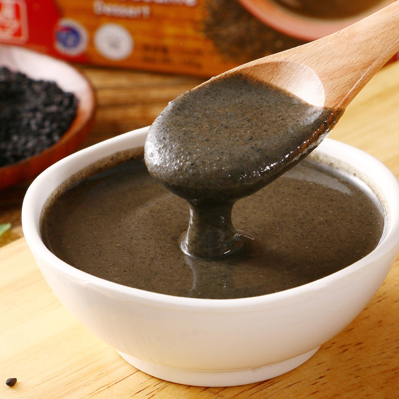 香港多多减糖现磨黑芝麻糊孕妇儿童食用老懒人即食早餐营养黑谷物