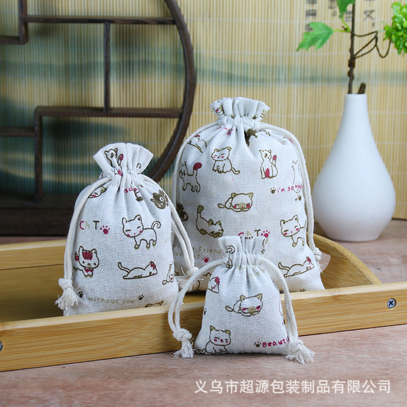 Wholesale Chinese Style Blue and White Sack Empty Perfume Bag Small Cord Bag Ornament Gift Bag Storage Bag