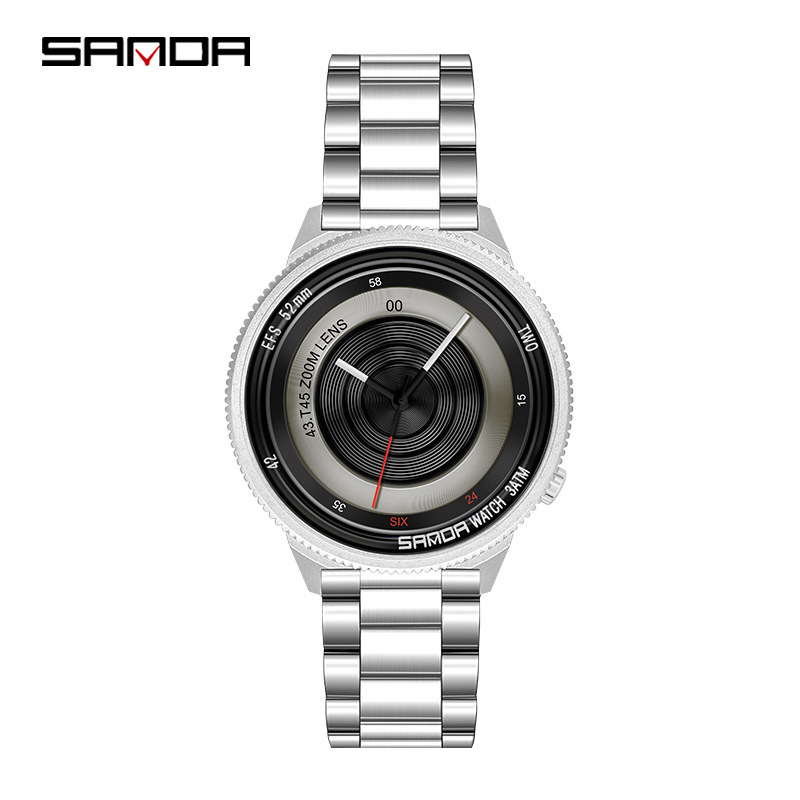 爆款1041钢带摄影师系列时尚潮流石英表炫酷韩版创意个性腕表批发