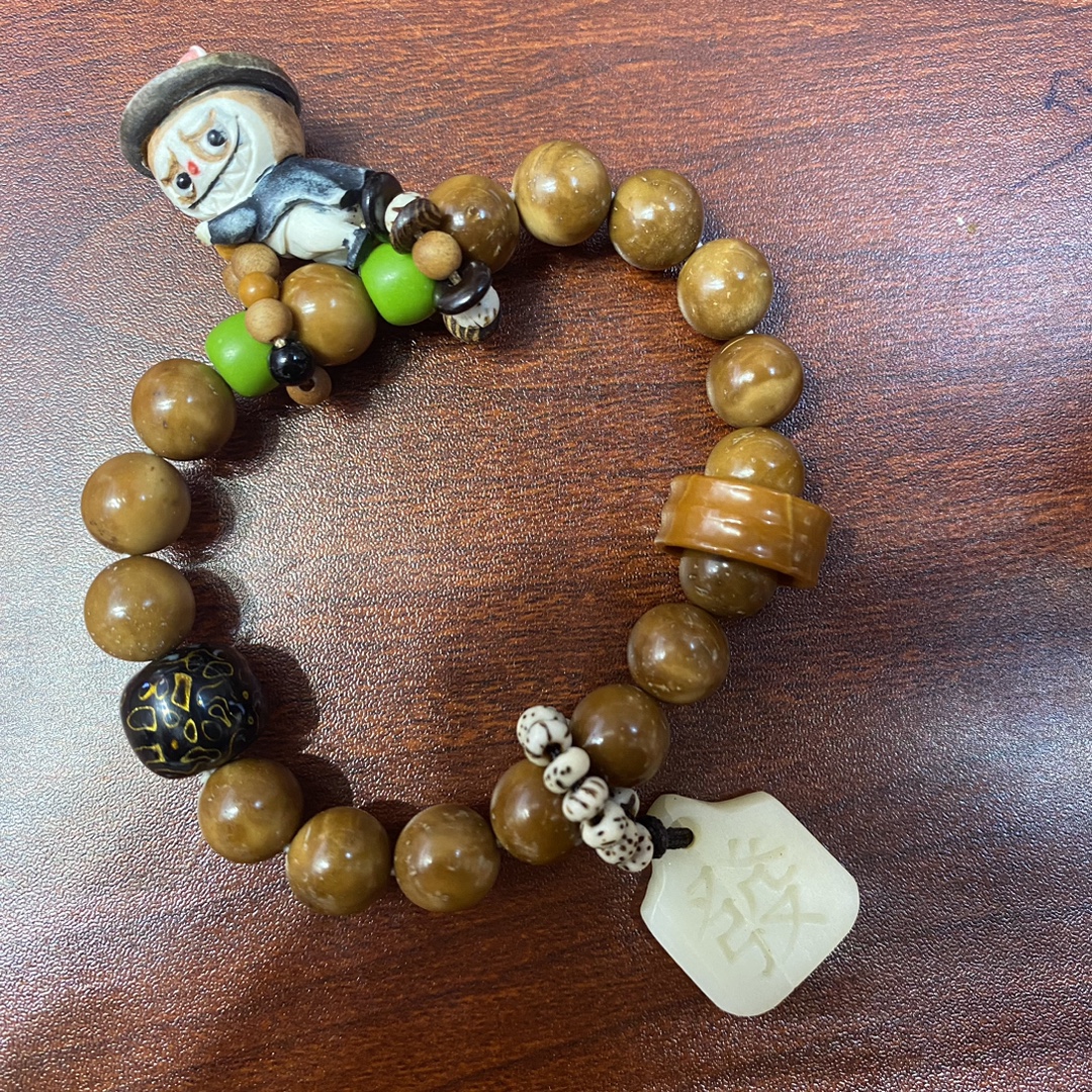 库克圆珠搭配拉布布橄榄核跑环diy文玩配饰手串配件手工饰品手链
