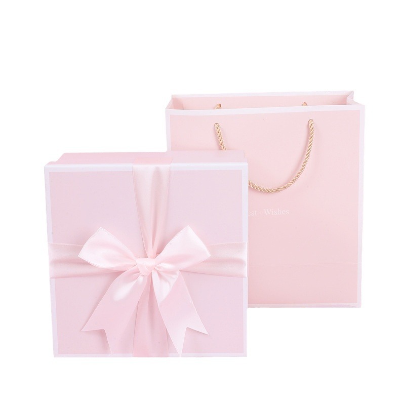 Mother's Day Gift Box Pink Bow Gift Box Valentine's Day Event Opening for Girls Girlfriends Gift Box