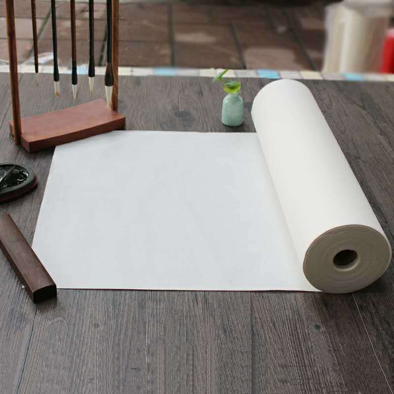加厚百米长卷半生半熟宣纸书法专用纸国画生宣毛笔书法创作纸生宣
