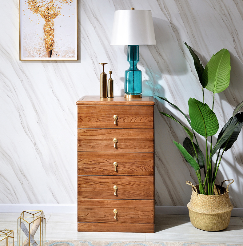 实木五斗柜乌金檀木斗橱客厅抽屉收纳柜子卧室储物简约现代餐边柜