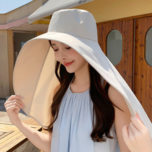 春夏季防护太阳帽防紫外线新款护颈披肩一体防晒遮阳帽马术帽女