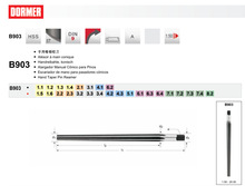 DORMER多马手用锥销铰刀 B9034.0 6.0 8.0 10.0 全系列优势请询价