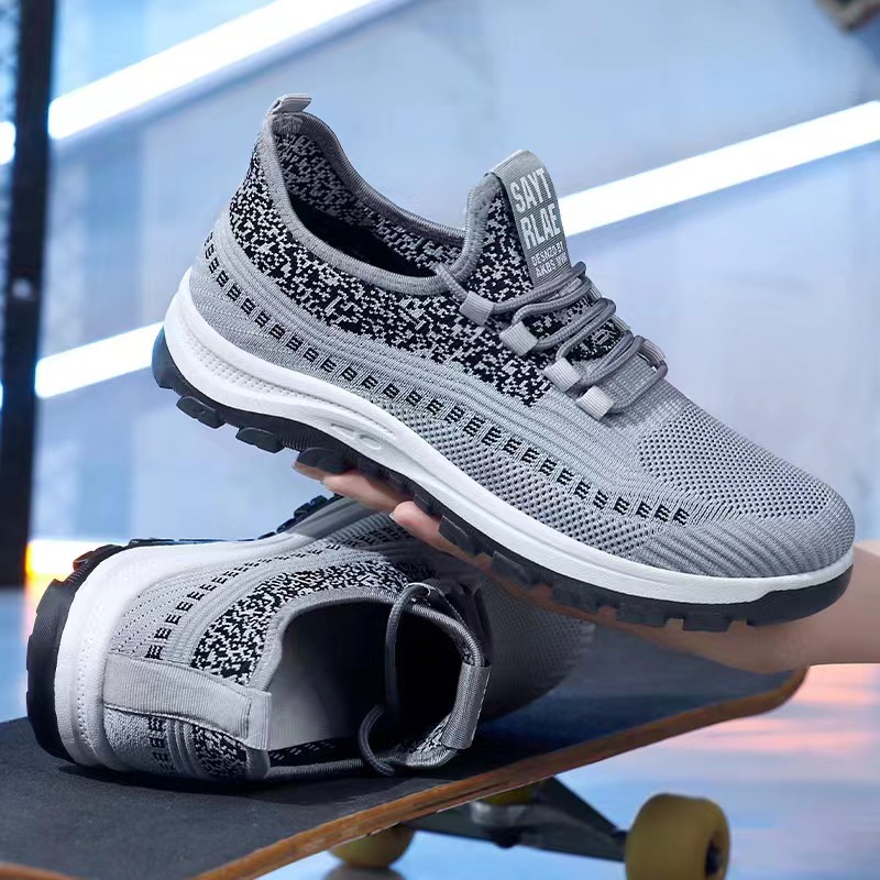2023 New Fashion Men's Casual Sneaker Spring and Summer Breathable Mesh Flyknit Running Shoes