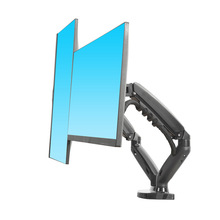 双屏显示器支架电脑屏幕支架臂左右伸缩桌面台式底座升降架子双臂