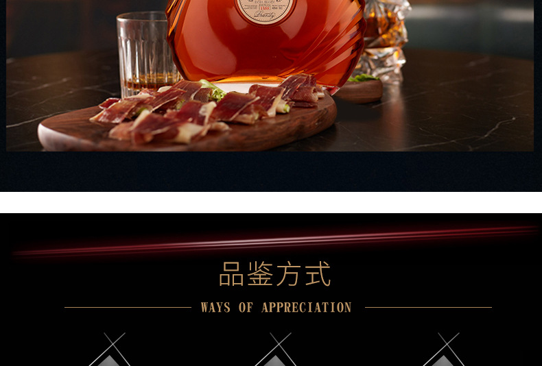 法国进口洋酒礼盒装高度数烈酒路易迪龙骑士xo白兰地酒水代发包邮