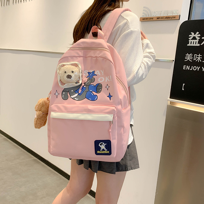 Simple Schoolbag Women's Ins High School Student Backpack Girl University Style Casual Backpack