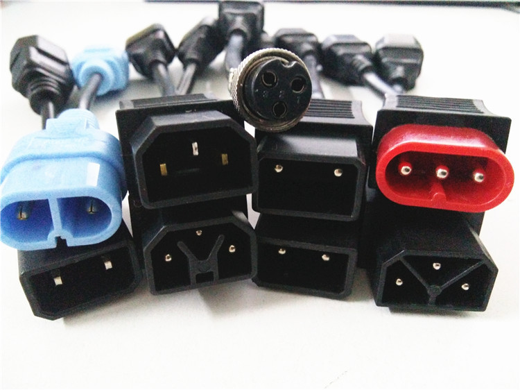 绿源雅迪台铃小鸟电动车通用充电转换线接头充电器输出充电桩配件