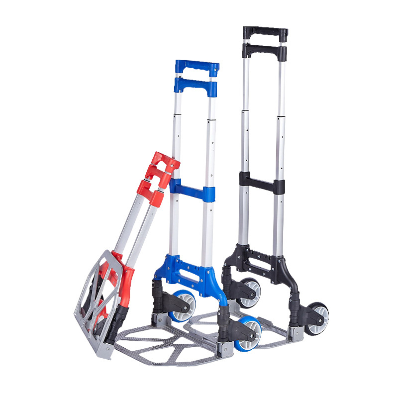 Factory Wholesale Aluminum Alloy Two-Wheel Household Foldable Portable Portable Trolley Trolley