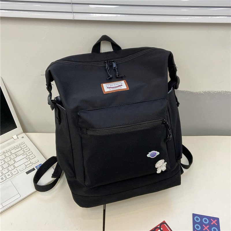 Cross-Border Trendy 2022 New Backpack Women's Nylon Cloth Waterproof Primary School Student Backpack Large Capacity Men's Schoolbag