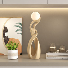 简约现代抽象艺术摆件客厅玄关电镀工艺装饰品意式极简软装高级感