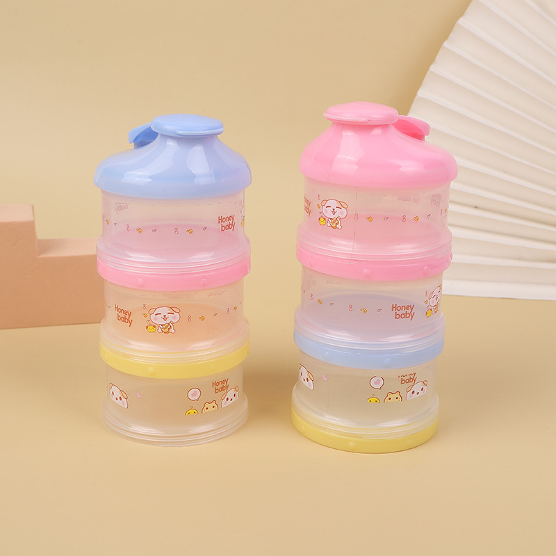 [honey baby] three-layer milk powder boxes independent detachable baby milk container large capacity milk powder can