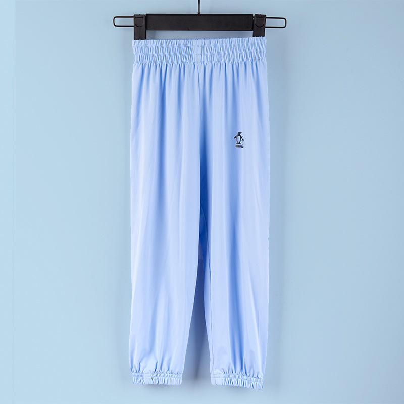 Children's Anti-Mosquito Pants Summer Thin Girls' Pants Ice Silk Boys' Bloomers Summer Casual Trousers Girls' Summer