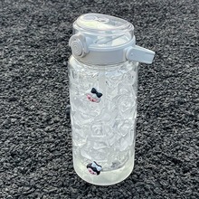 大容量水杯男士夏季2000ml女生运动双饮杯子吸管学生透明塑料水壶
