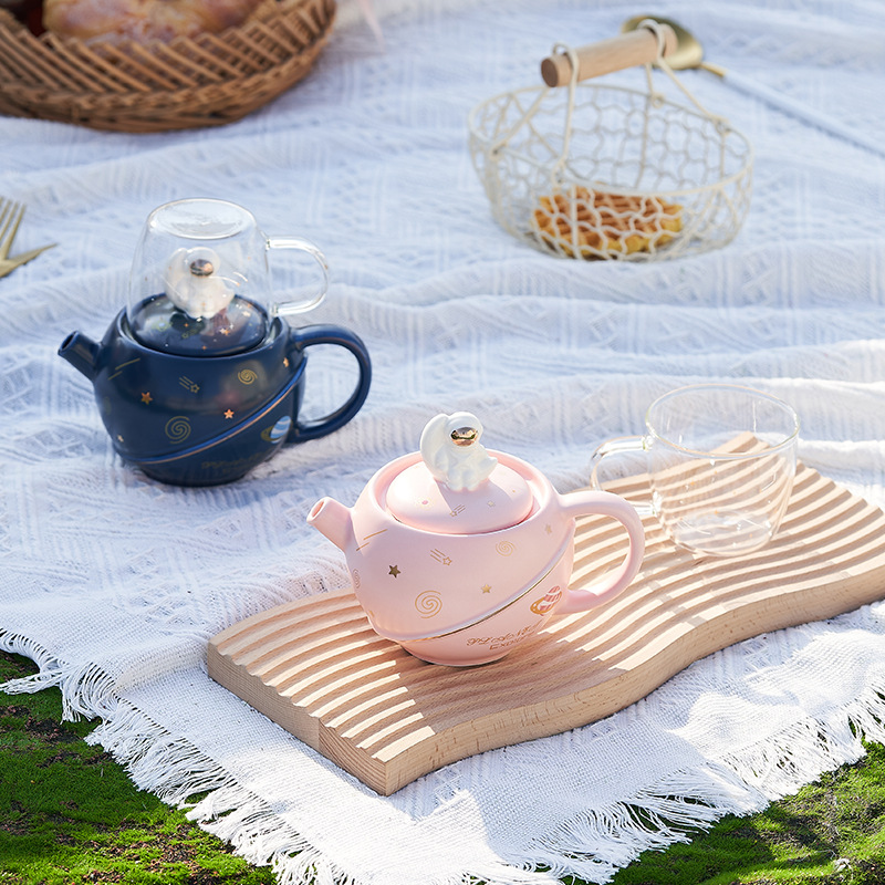 Moon Teapot Tea Set One Piece Dropshipping Ceramic Teapot XINGX Glass Cup One Pot One Cup Mid-Autumn Festival Gift