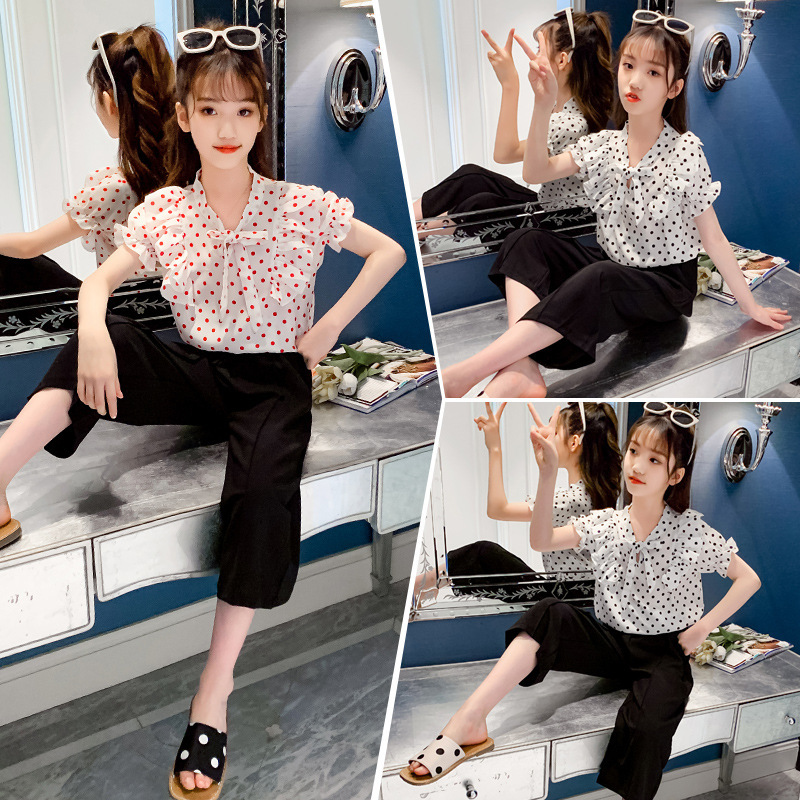 女童夏装套装大童女装夏季时髦13岁女孩12衣服14洋气11儿童两件套