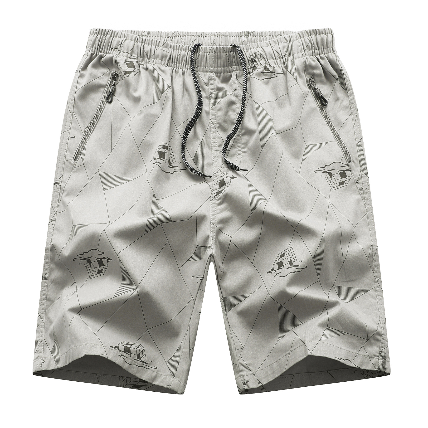 跨境纯棉迷彩短裤男休闲五分裤中裤沙滩裤宽松大码工装裤一件代发